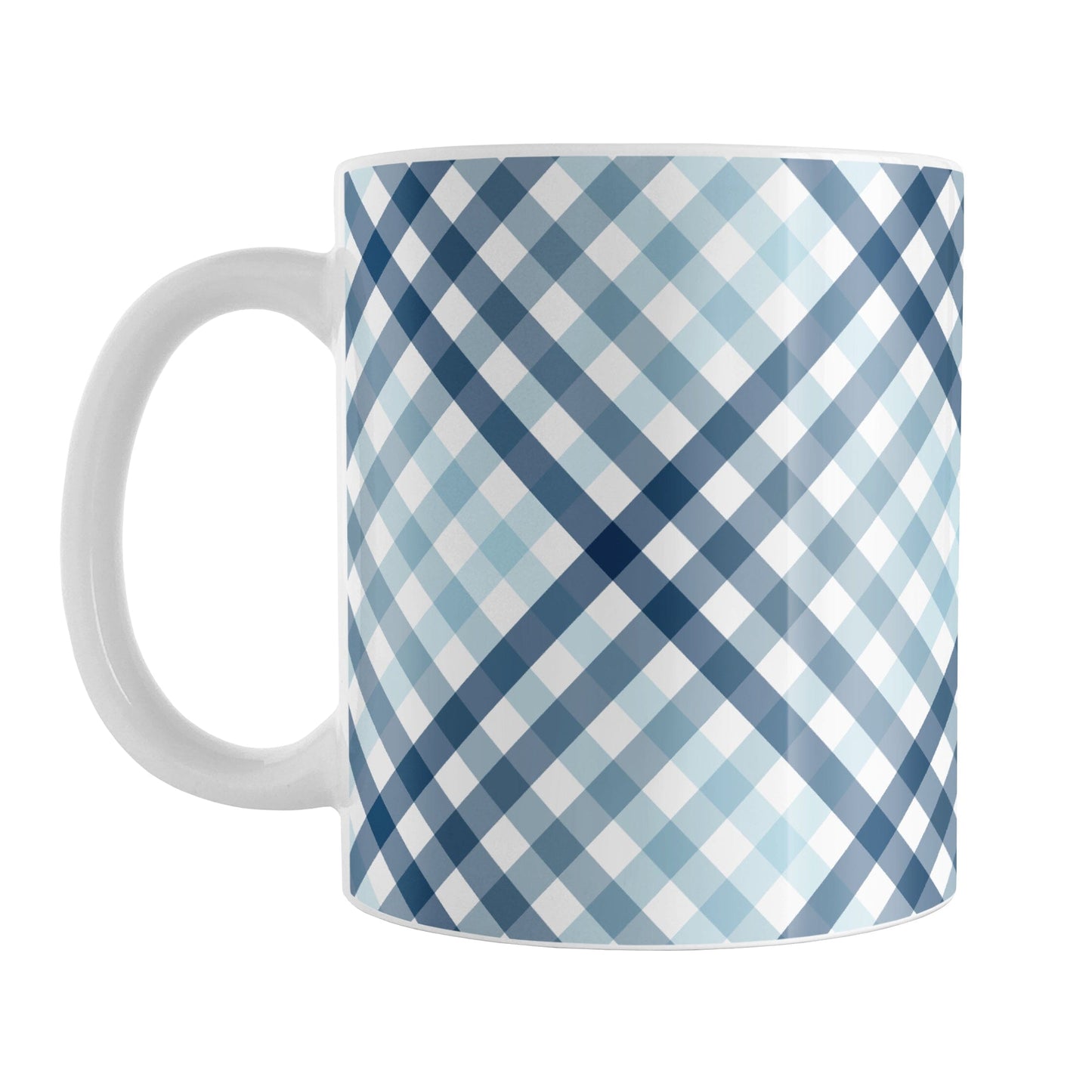 Gradient Blue Gingham Mug