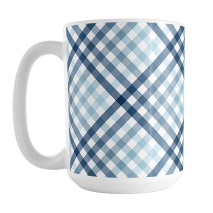 Gradient Blue Gingham Mug