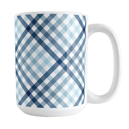 Gradient Blue Gingham Mug