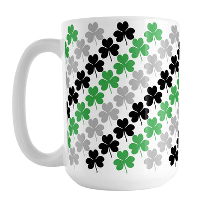 Green Black and Gray Clovers Mug