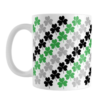Green Black and Gray Clovers Mug