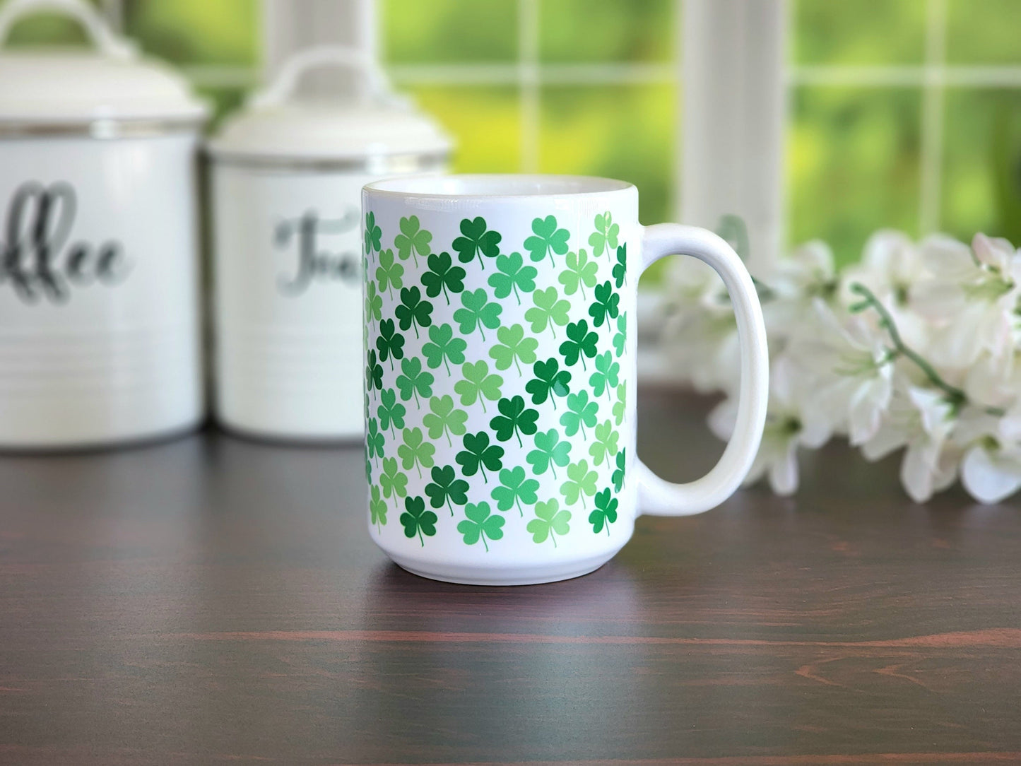 Green Clovers Mug