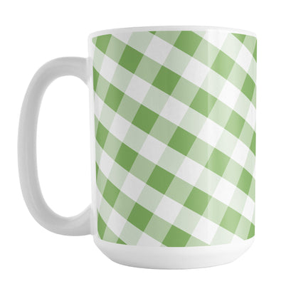 Green Gingham Mug