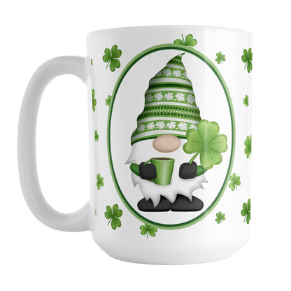 Green Gnome Dainty Shamrocks Mug
