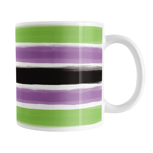 Halloween Green Paint Brush Strokes Mug