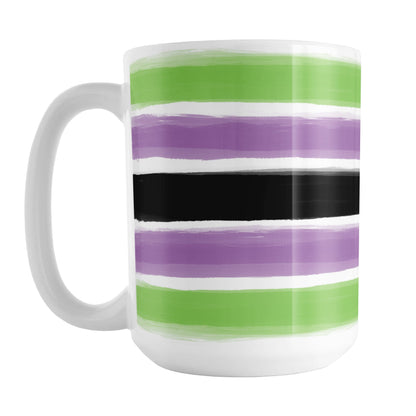Halloween Green Paint Brush Strokes Mug