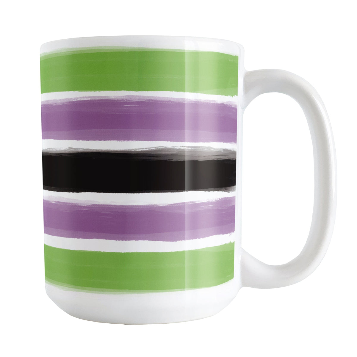 Halloween Green Paint Brush Strokes Mug