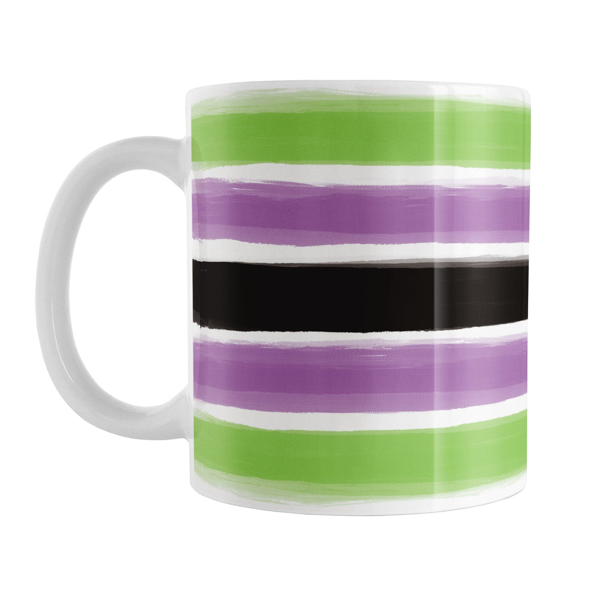 Halloween Green Paint Brush Strokes Mug