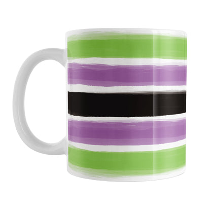 Halloween Green Paint Brush Strokes Mug