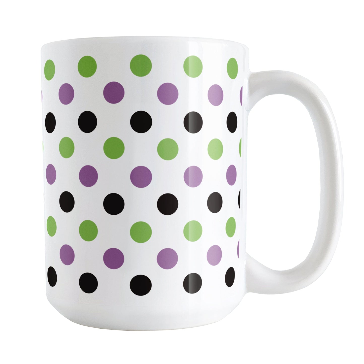Halloween Green Polka Dot Mug