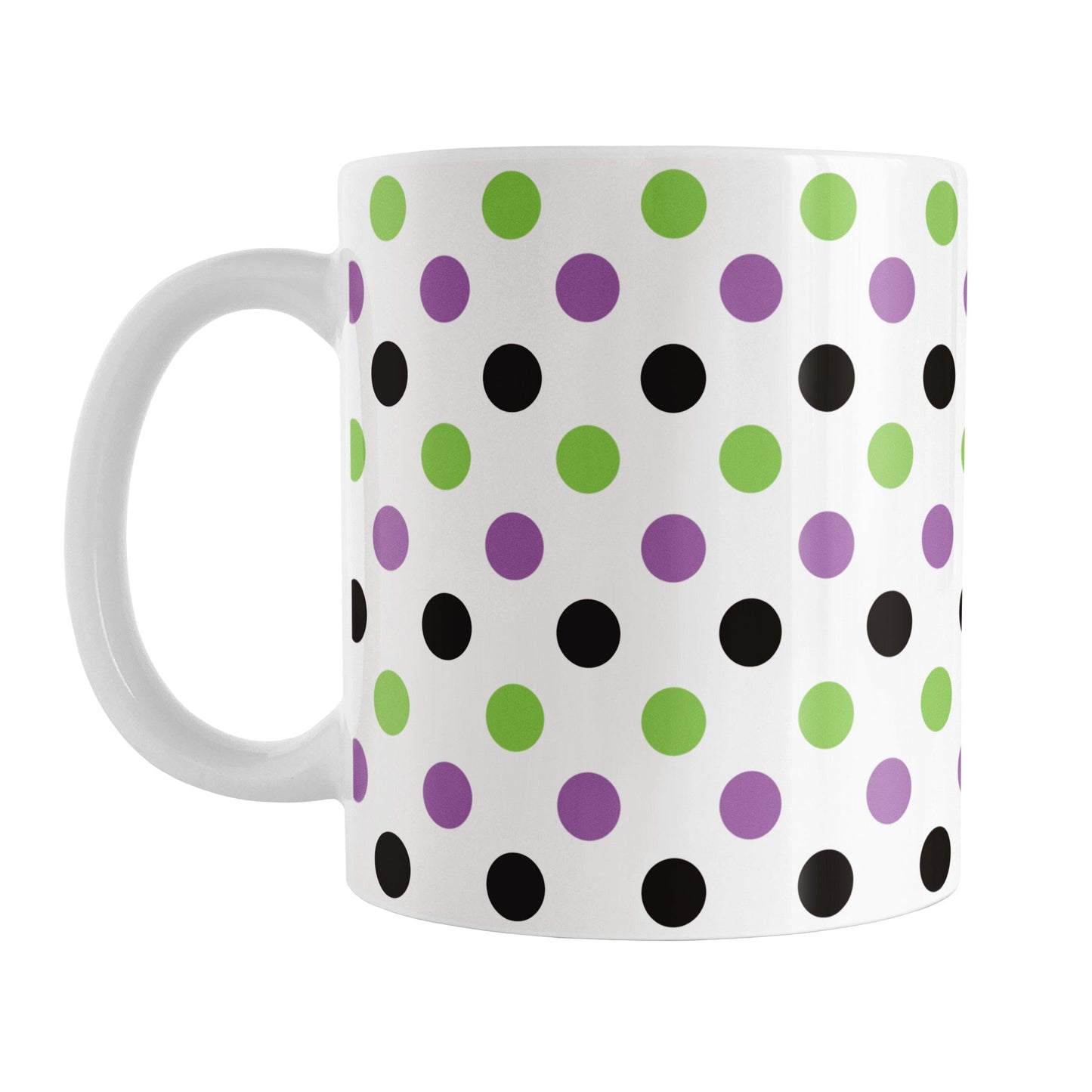 Halloween Green Polka Dot Mug