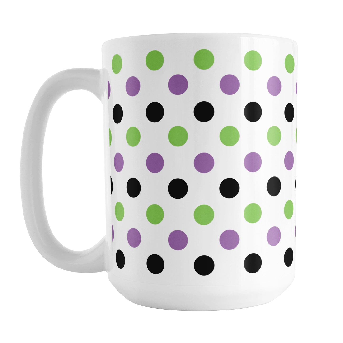 Halloween Green Polka Dot Mug