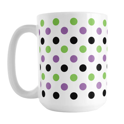 Halloween Green Polka Dot Mug