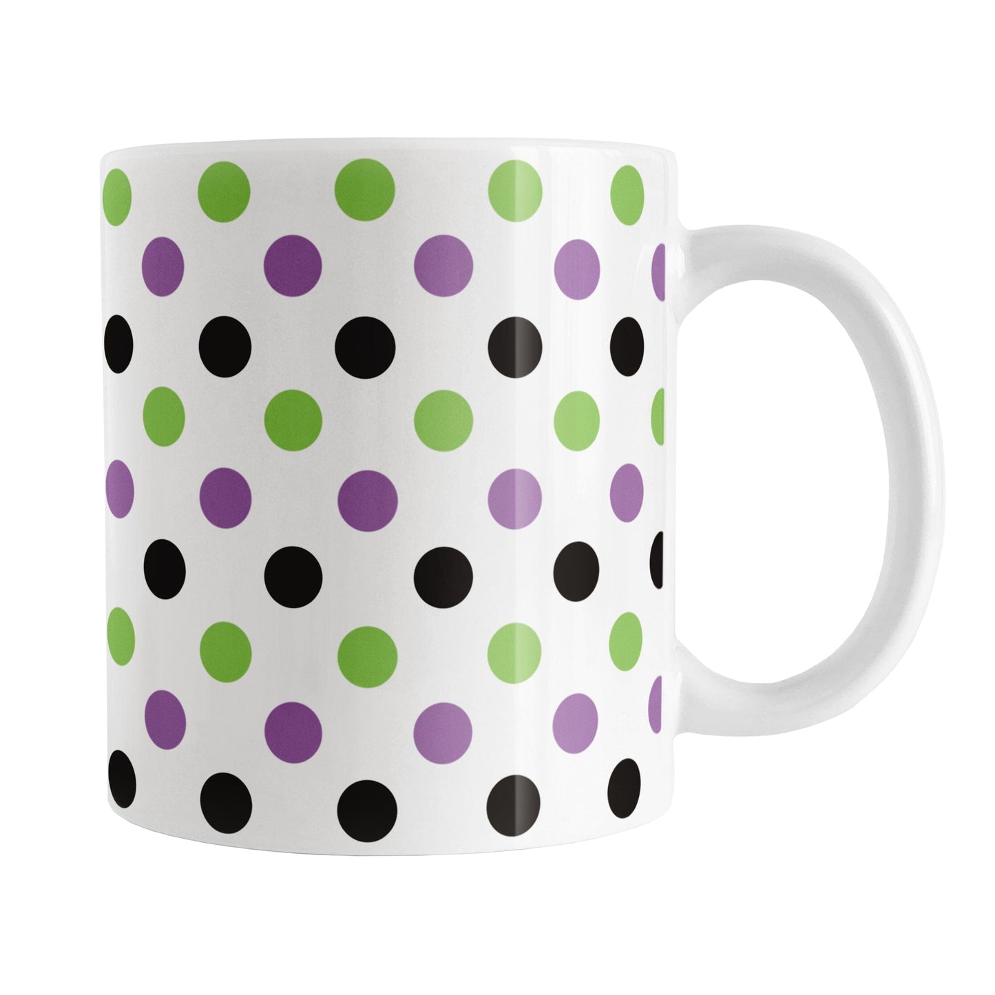 Halloween Green Polka Dot Mug