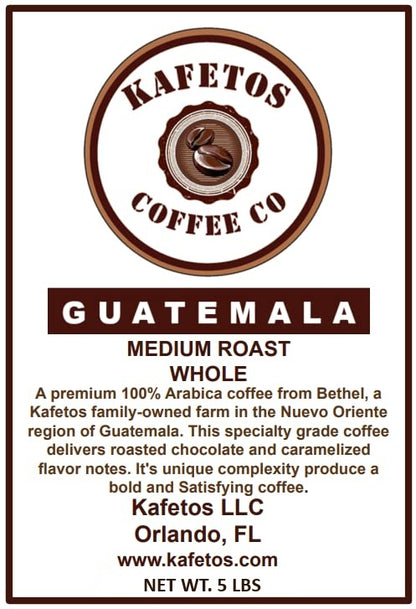 Guatemala Medium Roast - Ground - 5lbs.