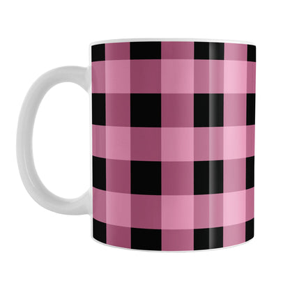 Light Pink and Black Buffalo Plaid Mug
