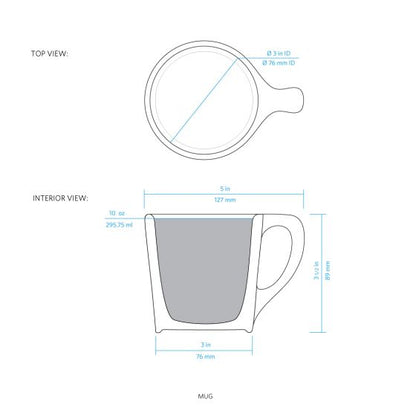 10oz Lino Diner Coffee Mug - Indigo
