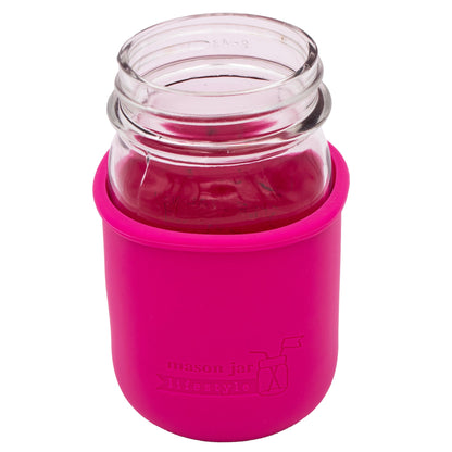 Silicone Sleeve for Regular Mouth Pint 16oz Mason Jars