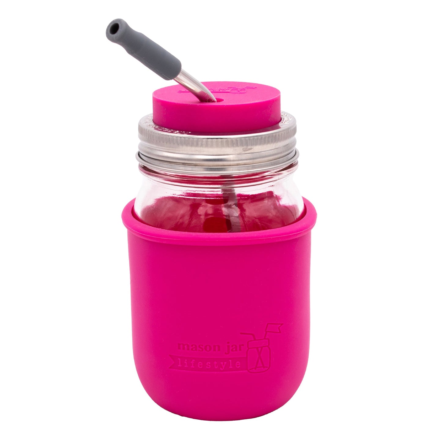 Silicone Sleeve for Regular Mouth Pint 16oz Mason Jars