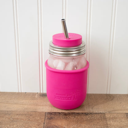 Silicone Sleeve for Regular Mouth Pint 16oz Mason Jars
