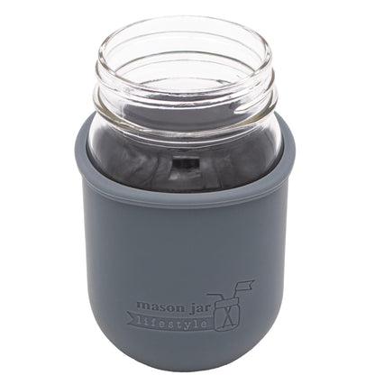 Silicone Sleeve for Regular Mouth Pint 16oz Mason Jars