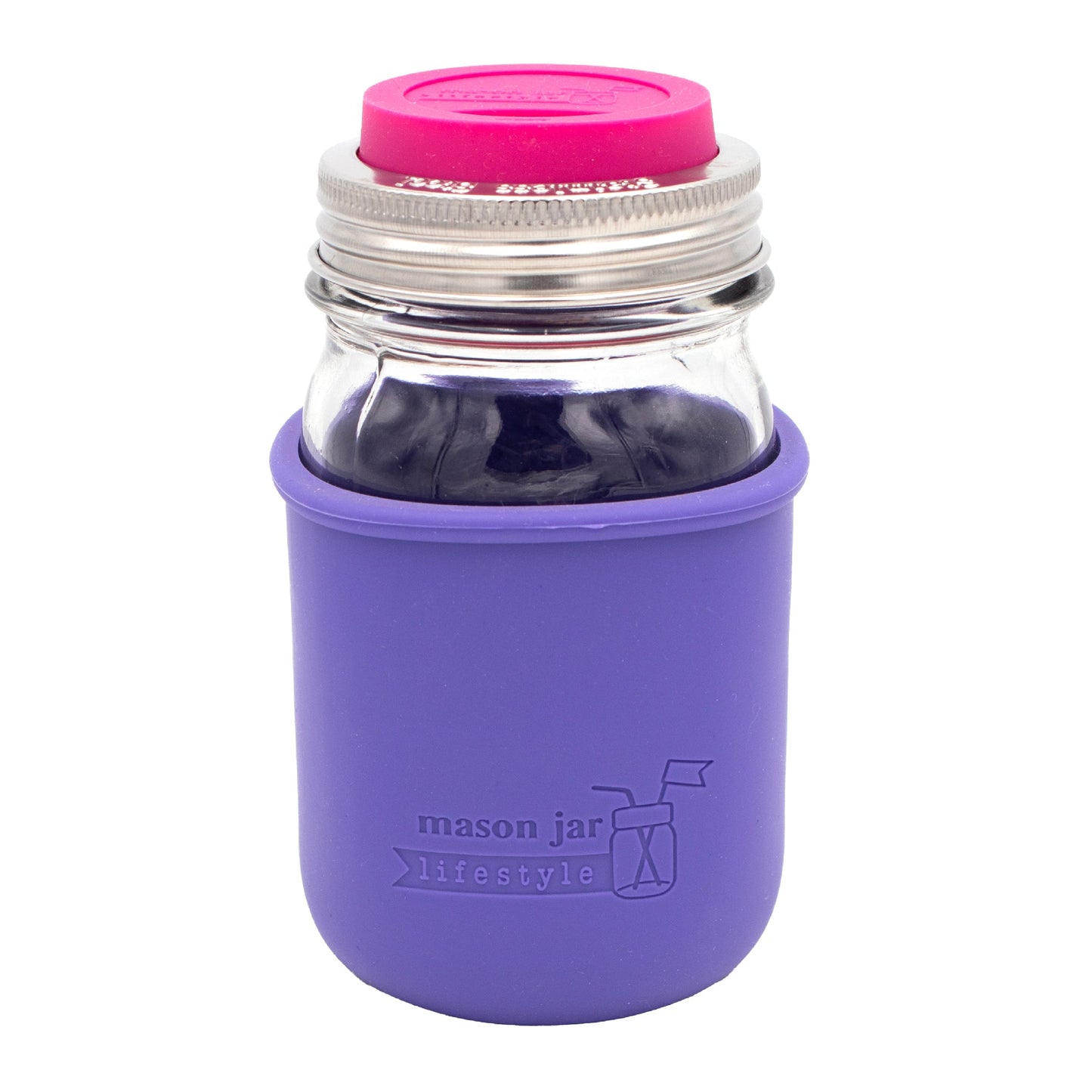 Silicone Sleeve for Regular Mouth Pint 16oz Mason Jars