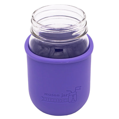 Silicone Sleeve for Regular Mouth Pint 16oz Mason Jars