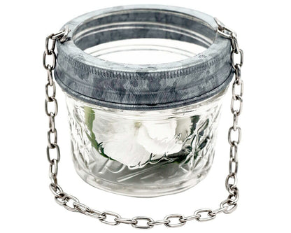 Galvanized Band with Chain Handle for Mason Jars 6 Pack