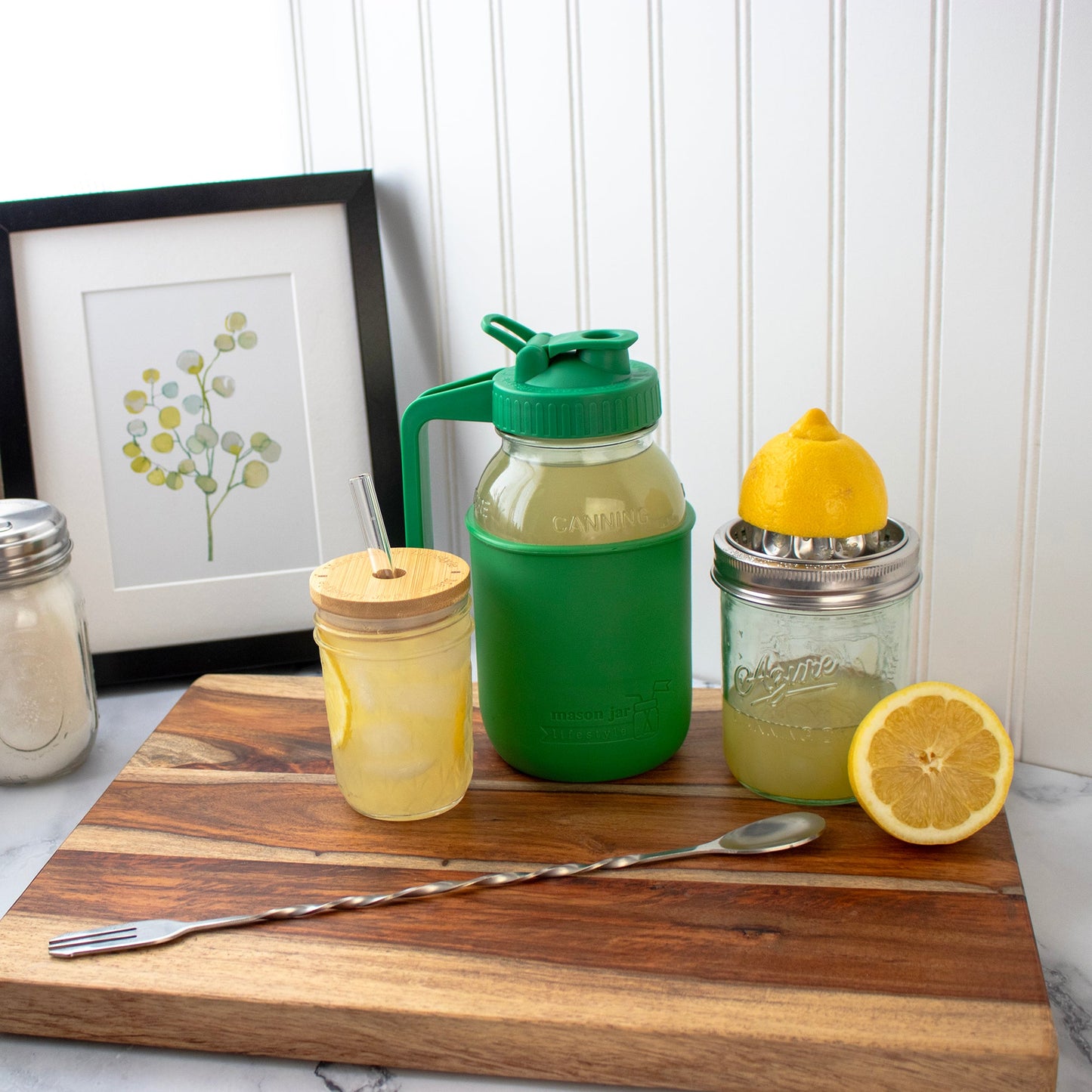 Pour & Store Pitcher Lid with Handle for Mason Jars