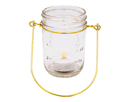 Gold Wire Handles for Mason Jars 6 Pack