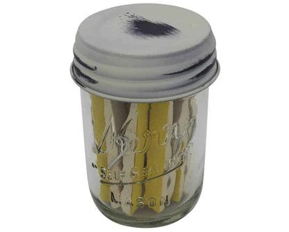 Antique White Shabby Chic Mason Jar Lids 4 Pack