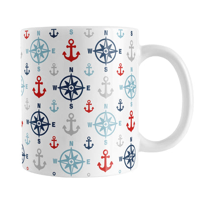 Nautical Compass and Anchors Mug