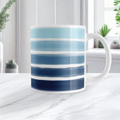 Nautical Paint Brush Strokes Mug