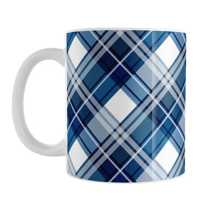 Navy Blue Plaid Mug