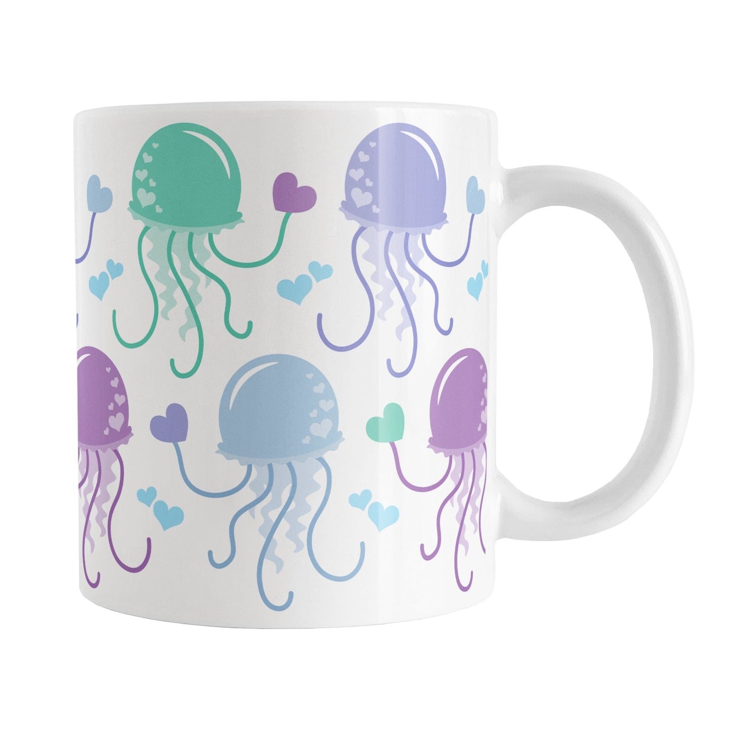 Ocean Hearts Jellyfish Mug