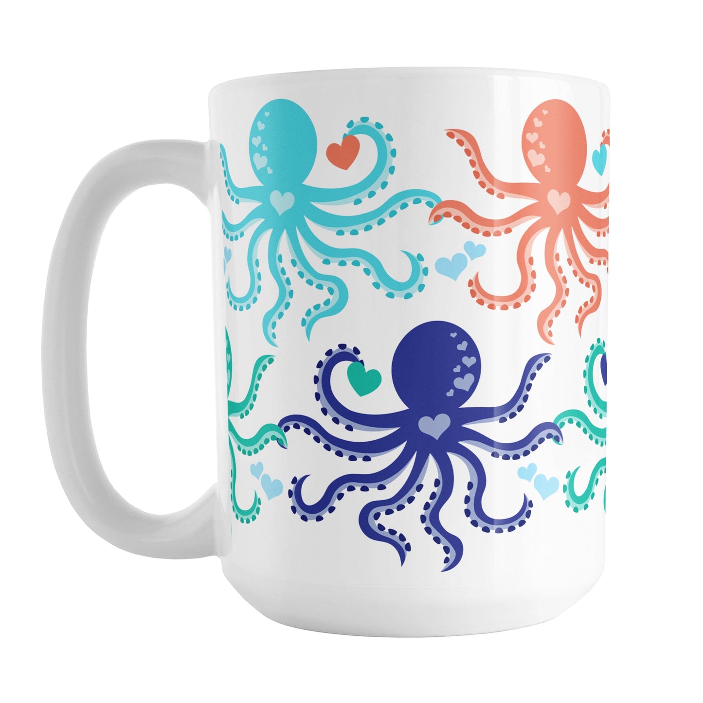 Ocean Hearts Octopus Mug