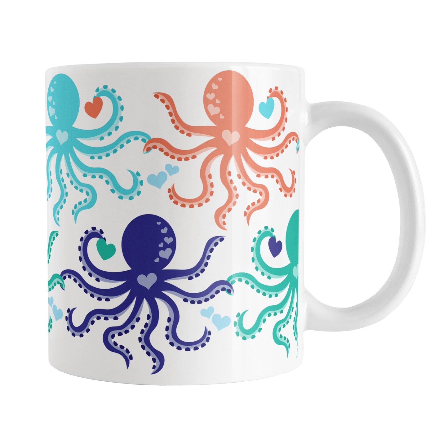 Ocean Hearts Octopus Mug