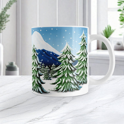 Outdoors Winter Trees Scene Mug
