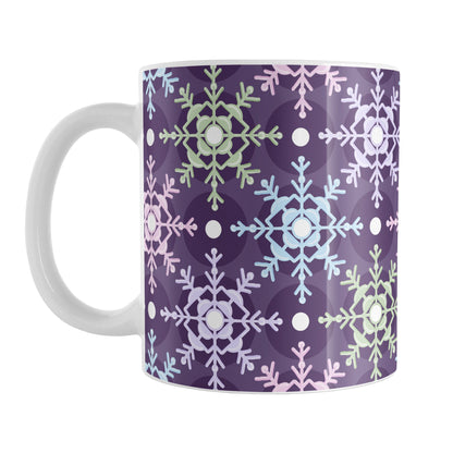Pastel Winter Argyle Snowflake Pattern Mug