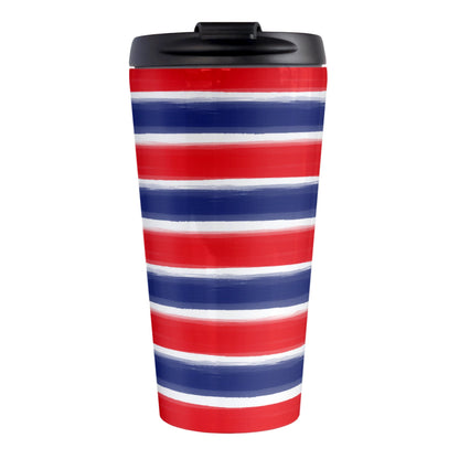 Patriotic Paint Brush Strokes Travel Mug