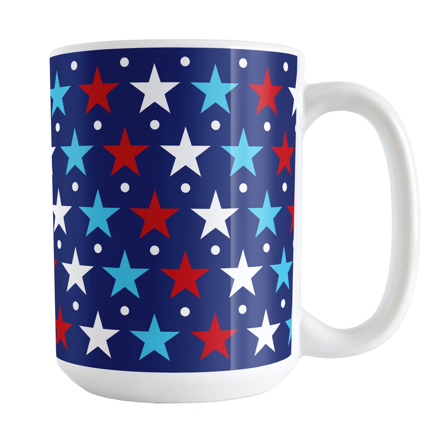 Patriotic Red White Blue Stars Mug