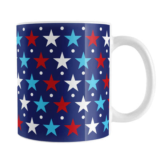 Patriotic Red White Blue Stars Mug