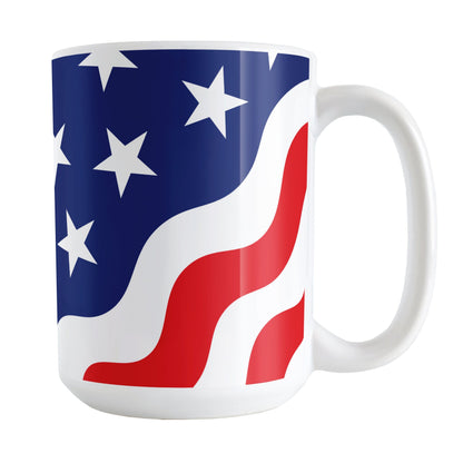 Patriotic Wavy Stars and Stripes Mug