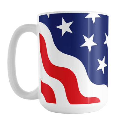 Patriotic Wavy Stars and Stripes Mug