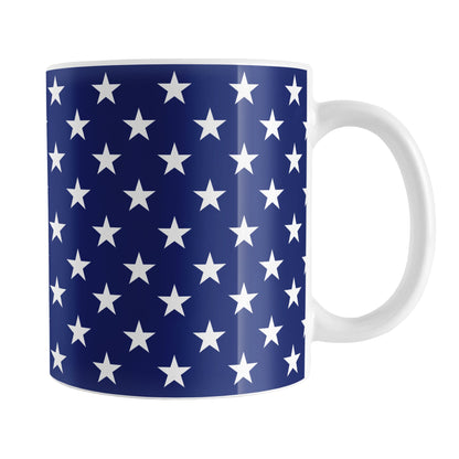 Patriotic White Stars on Blue Mug