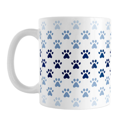 Paw Prints in Blue Mug
