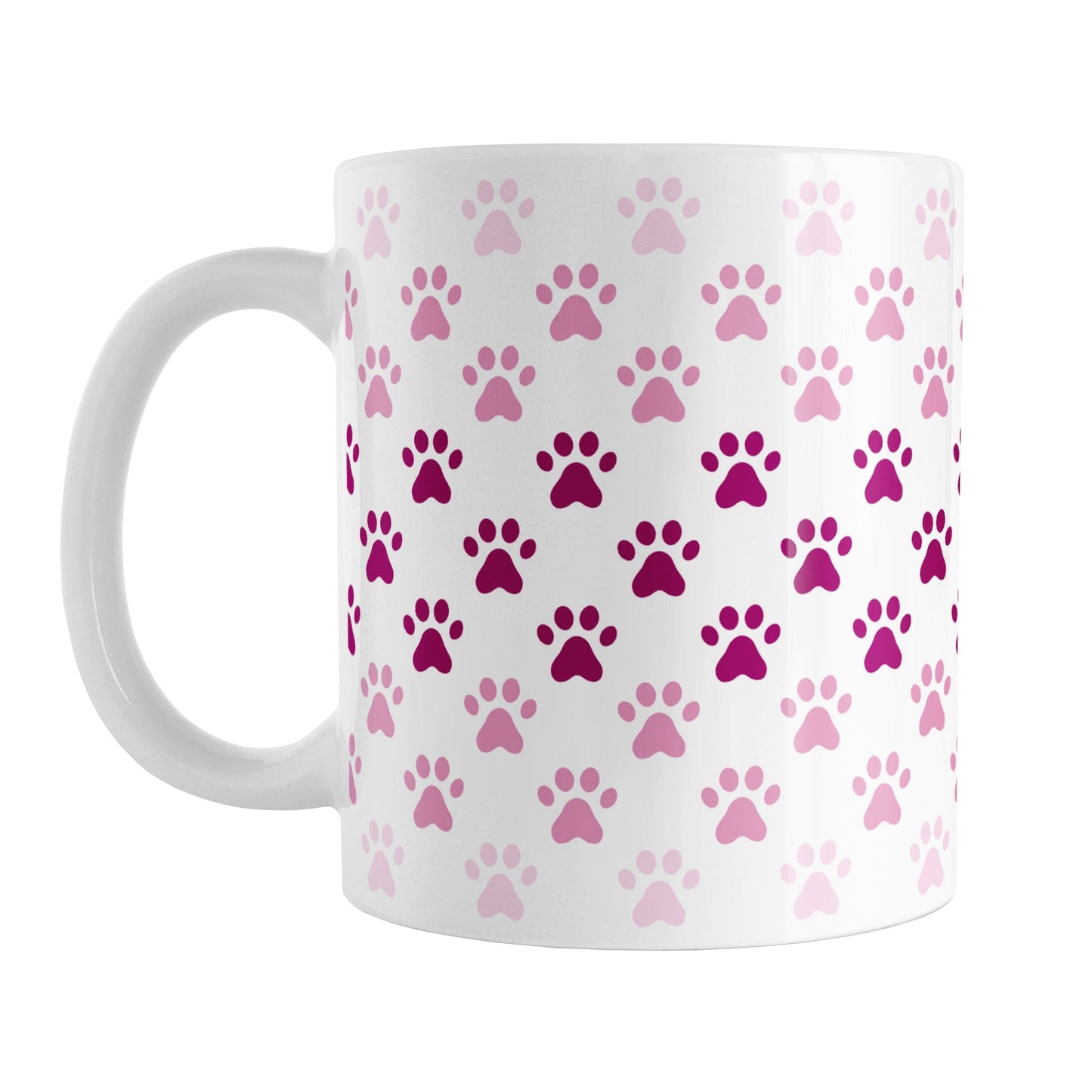 Paw Prints in Pink Mug