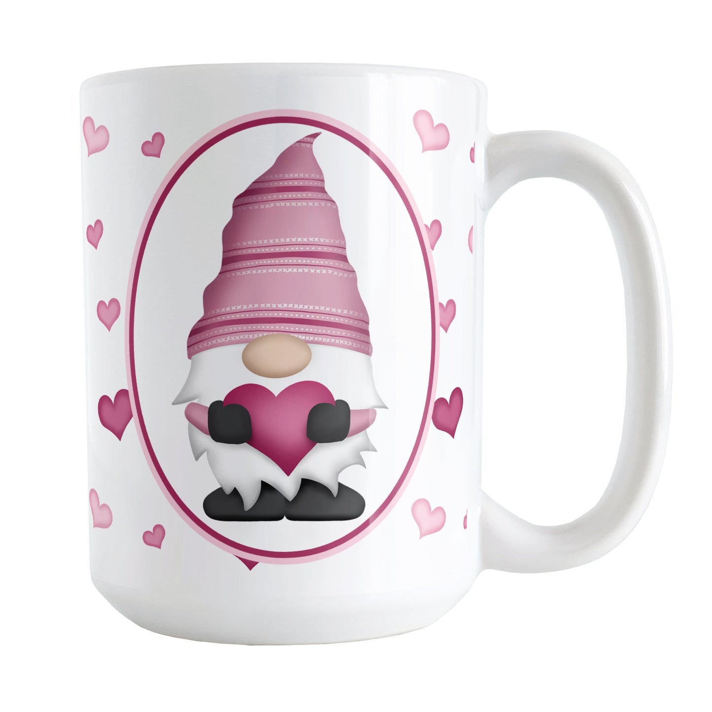Pink Gnome Dainty Hearts Mug