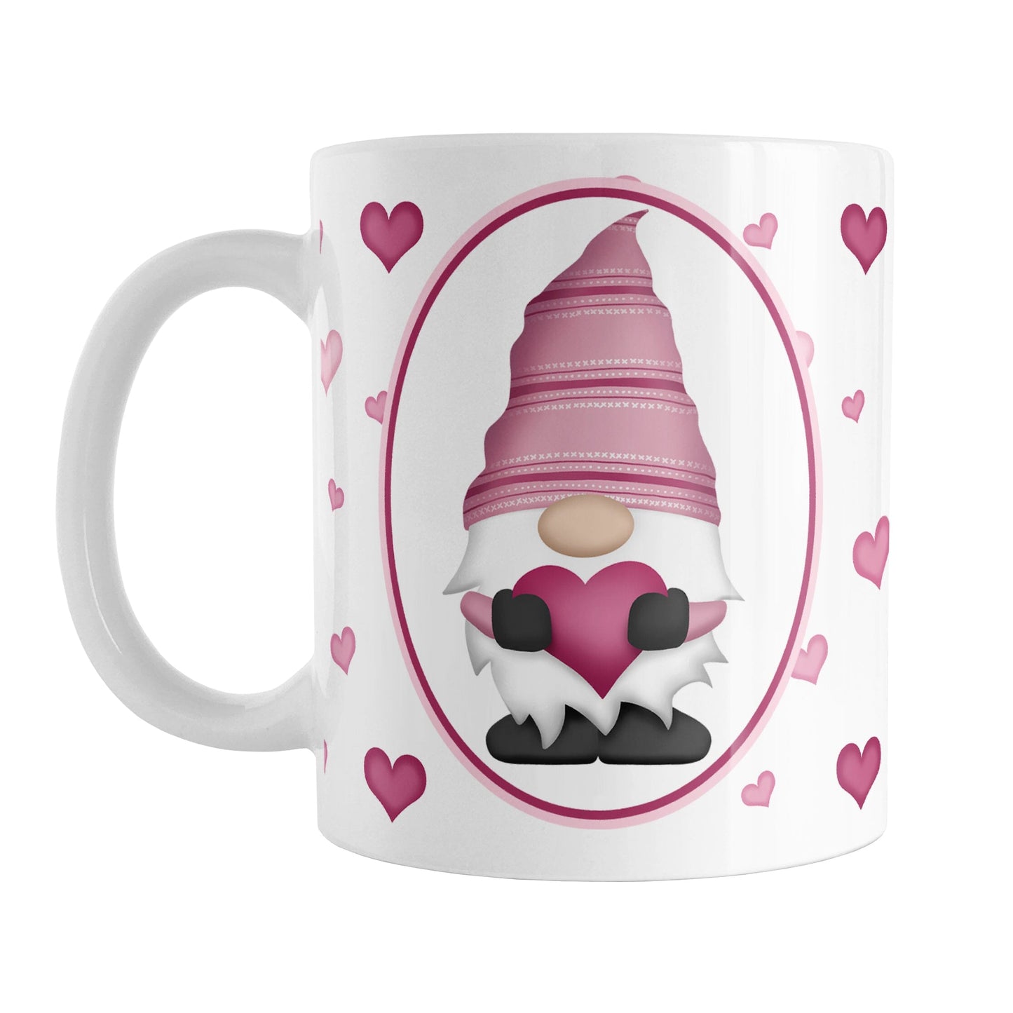 Pink Gnome Dainty Hearts Mug