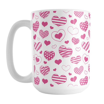 Pink Heart Doodles Mug